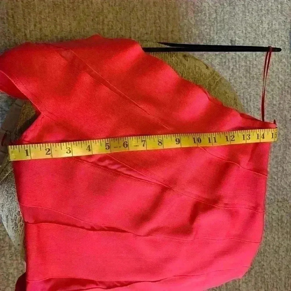 WOW Couture Women's Sweetheart Block RED Bandage Dress Size Large - Picture 10 of 11